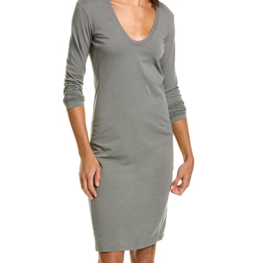 DEEP V-NECK T-SHIRT DRESS JAMES PERSE
